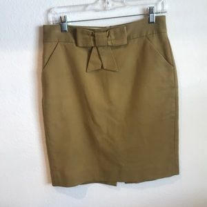 J Crew Mustard Yellow Pencil Skirt